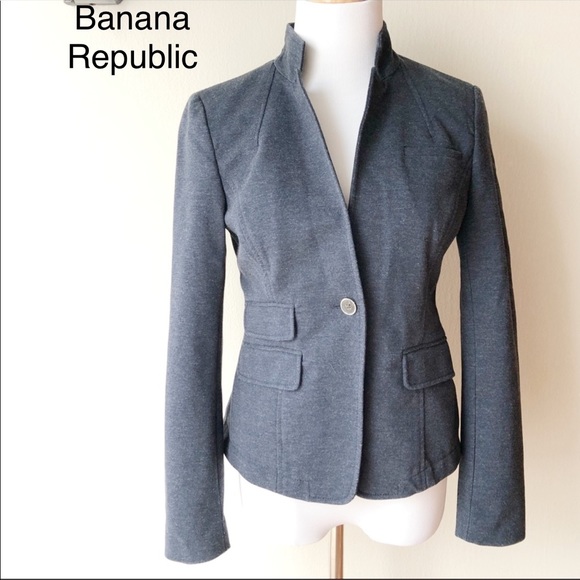Banana Republic stretch blue grayish jacket - Picture 1 of 8
